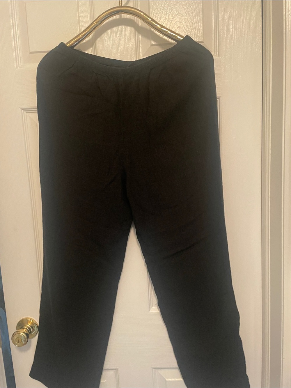 Eileen Fisher Black linen Gauze pant
